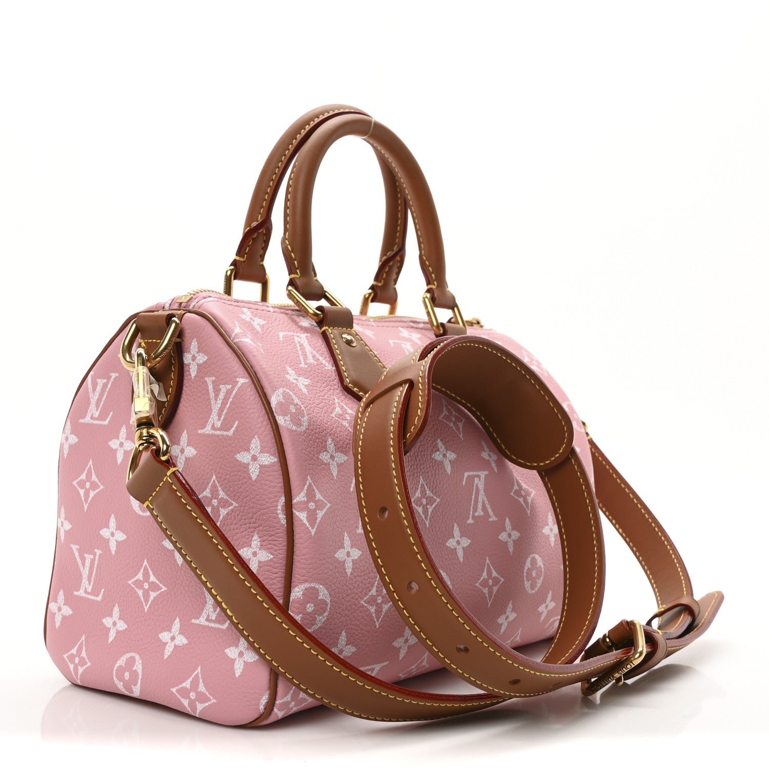 Louis Vuitton Calfskin Monogram Speedy P9 Bandouliere 25 Pink Sakura 5 of 11