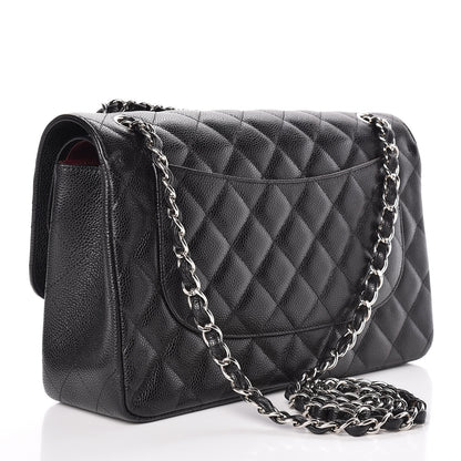 Chanel Caviar Quilted Jumbo Double Flap Black 3 of 10