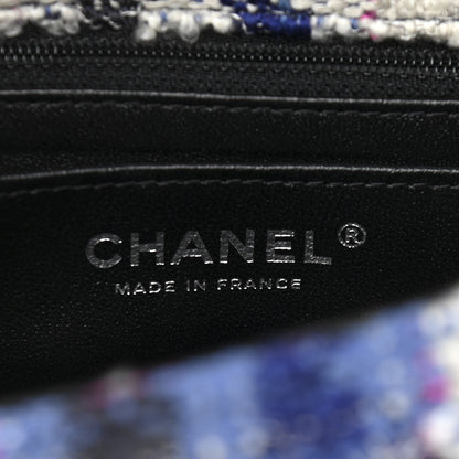 Chanel Tweed Quilted Mini Rectangular Flap Blue Multicolor 5 of 9
