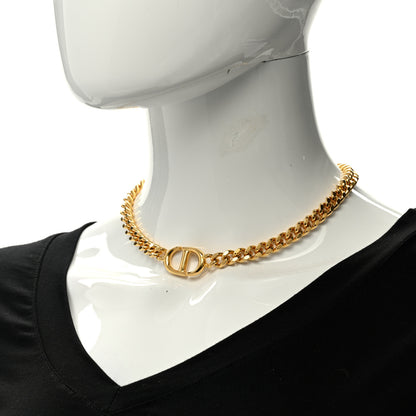 Christian Dior Metal Choker Necklace Gold 2 of 5