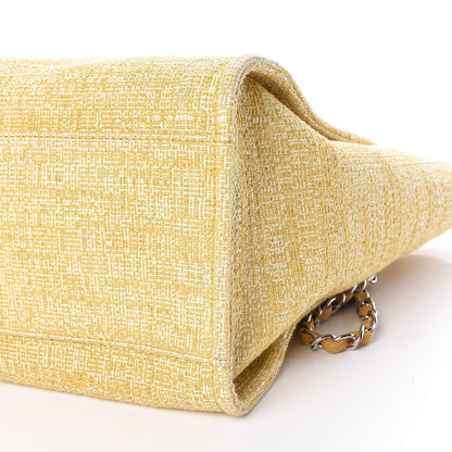 Chanel Canvas Medium Deauville Tote Light Yellow 10 of 11