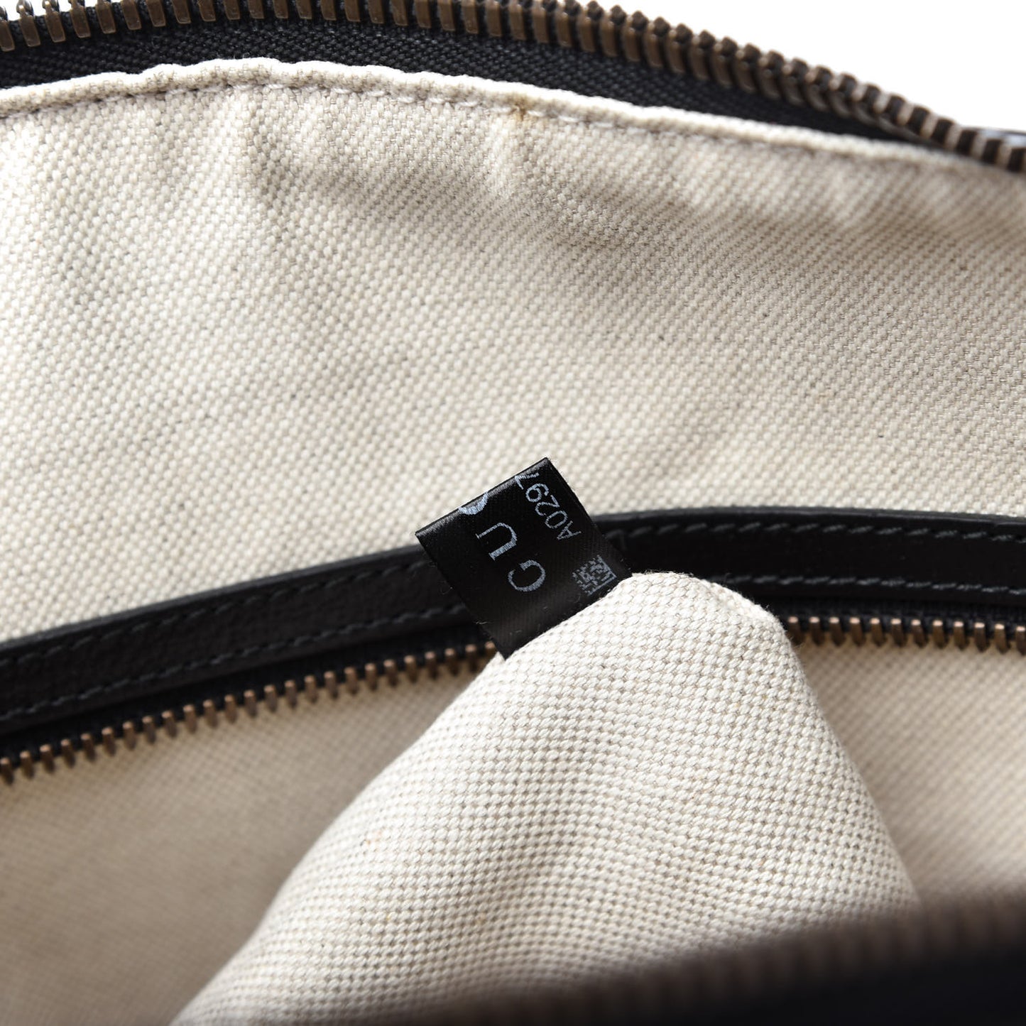 Velvet GG Monogram Textured Calfskin Web Medium Duffle Bag Brown Black