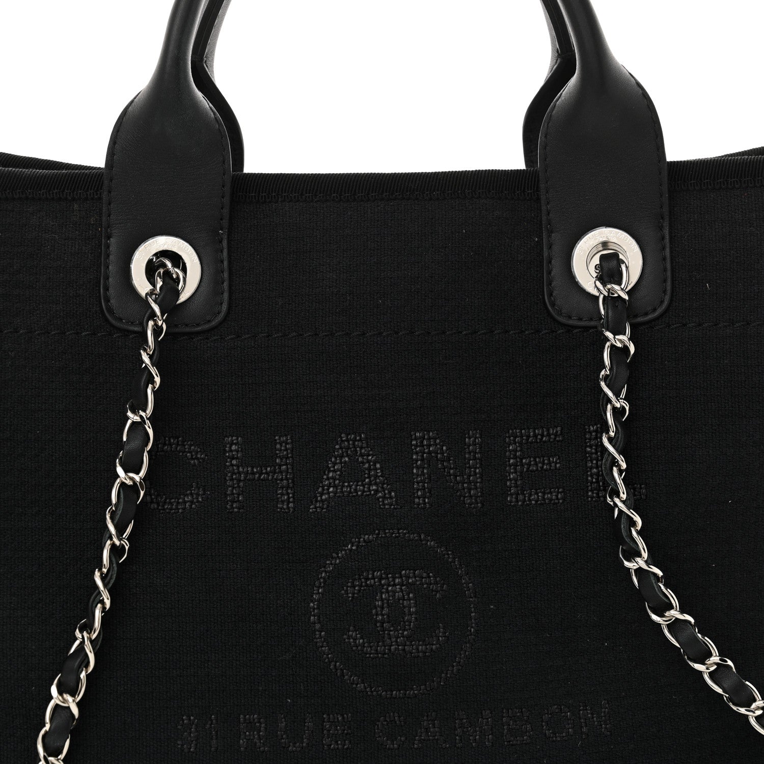 Chanel Mixed Fibers Small Deauville Tote Black 8 of 15