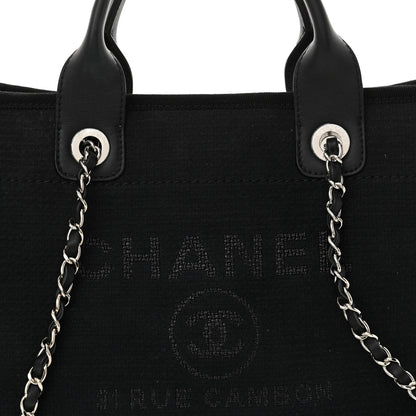 Chanel Mixed Fibers Small Deauville Tote Black 8 of 15