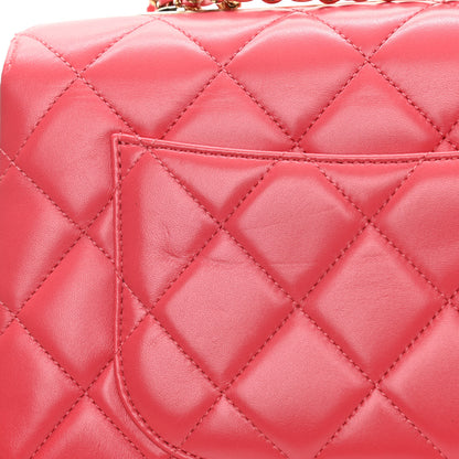 Chanel Lambskin Quilted Medium Trendy CC Flap Dual Handle Bag Bright Pink 15 of 16