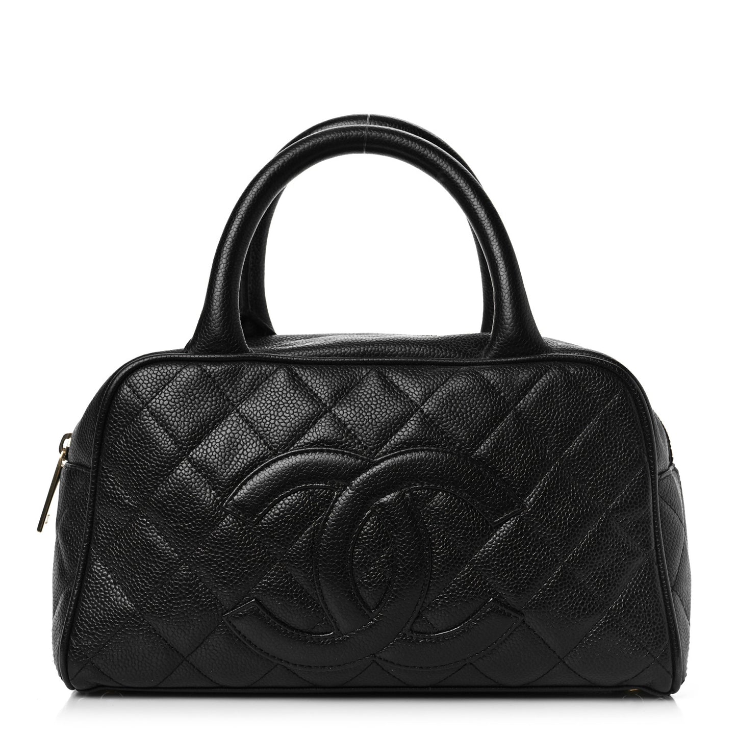 Caviar Quilted Small Bowler Black