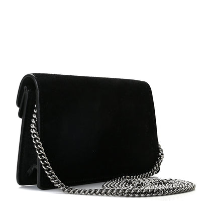 Gucci Suede Super Mini Dionysus Shoulder Bag Black 2 of 8