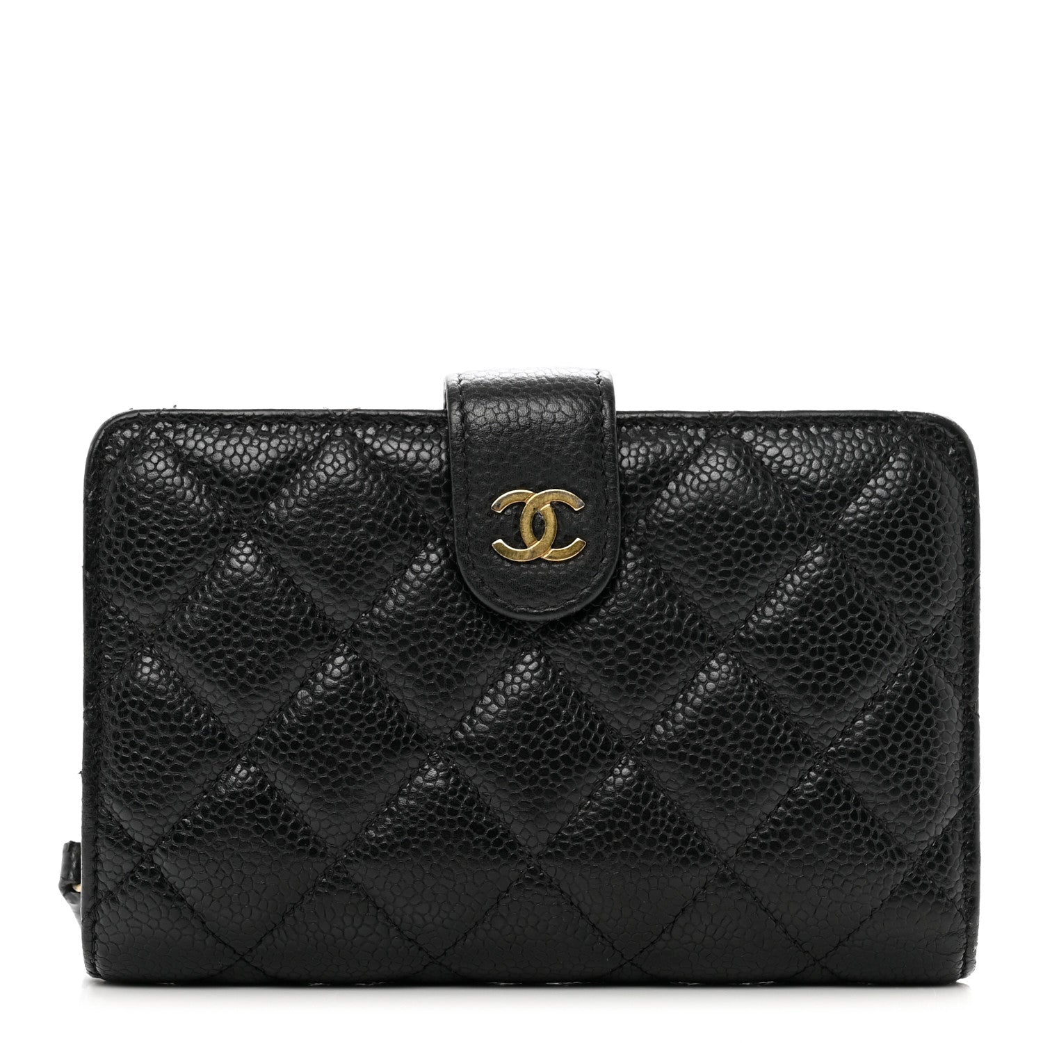 Chanel Caviar Quilted CC French Wallet Black 1 of 10
