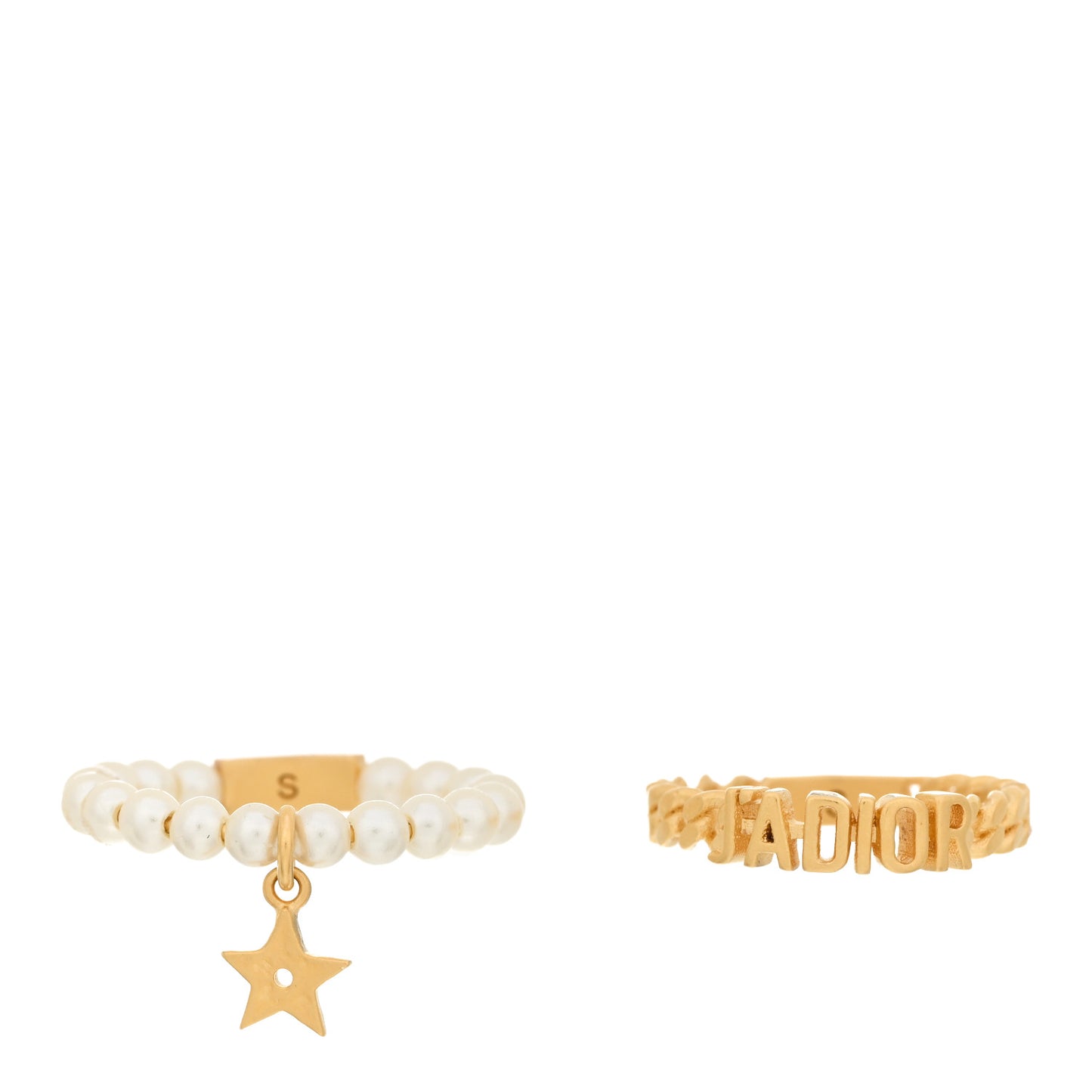 Metal Pearl J'Adior Ring Set 50 5.5 Gold