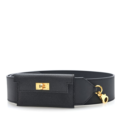 Hermes Swift Epsom Pocket Kelly Shoulder Strap Black 1 of 5