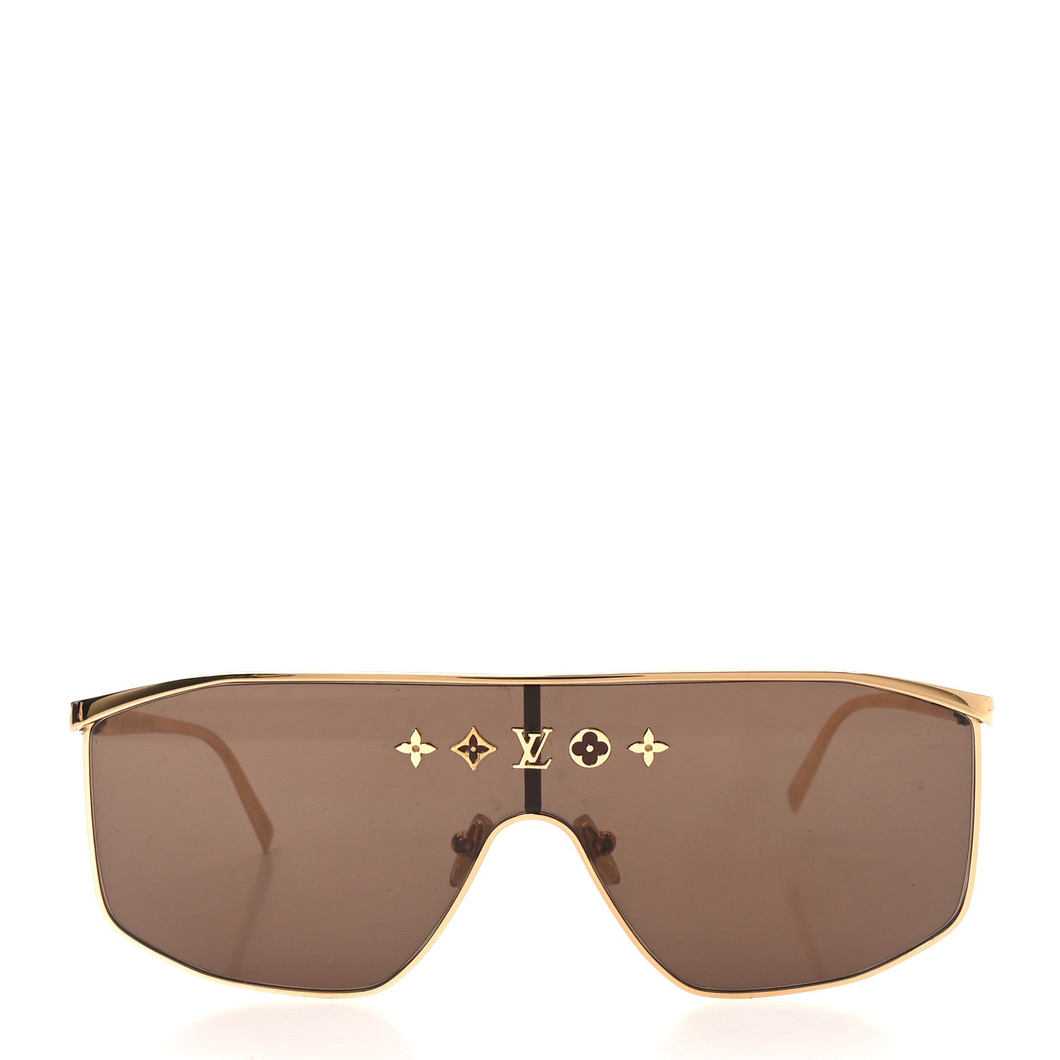 Louis Vuitton Metal LV Golden Mask Sunglasses Z1717U Gold 2 of 7