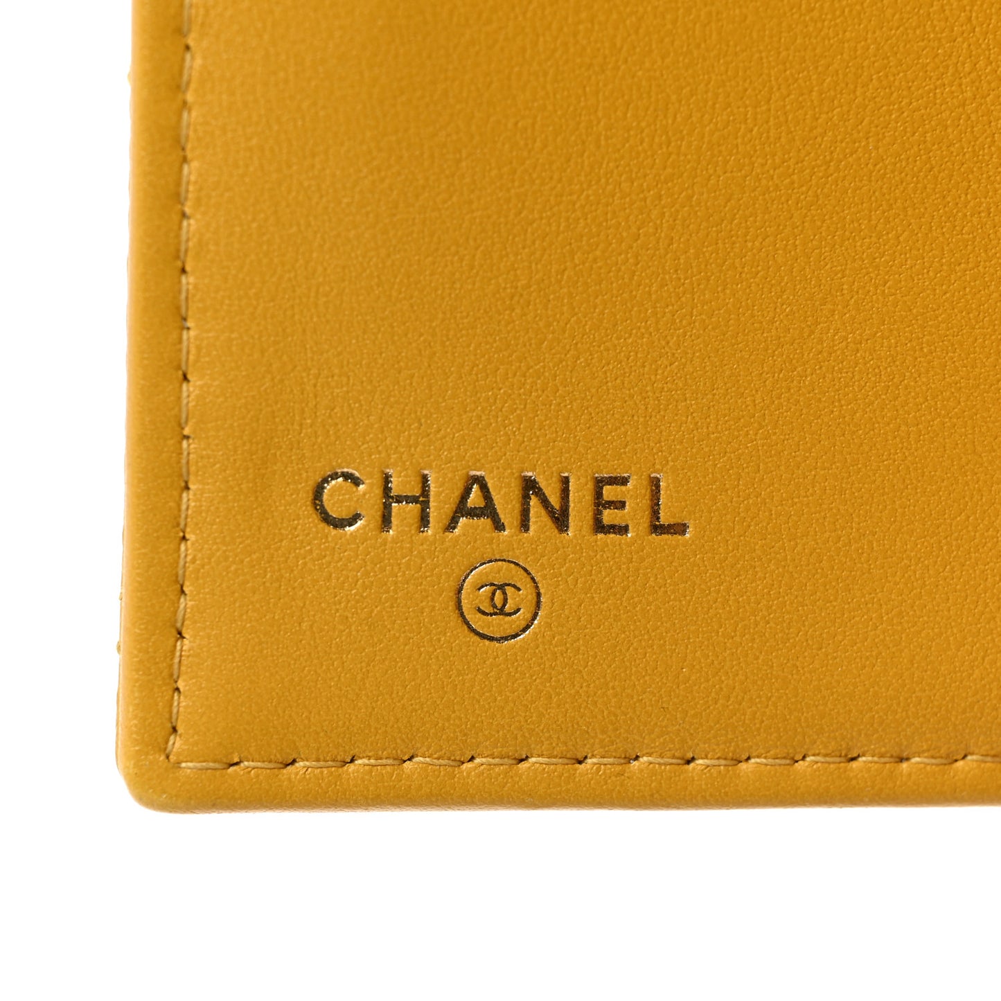 Caviar Quilted Medium Flap Wallet Yellow