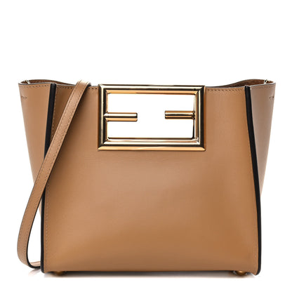 Fendi Vitello King Small Fendi Way Tote Miele Scuro 1 of 12