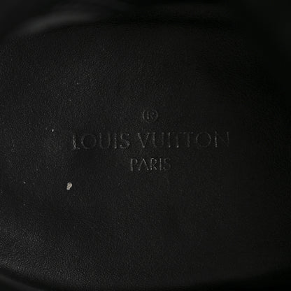 Louis Vuitton Suede Calfskin Crocodile Embossed Patent Monogram Laureate Platform Desert Boots 39 Black 8 of 10