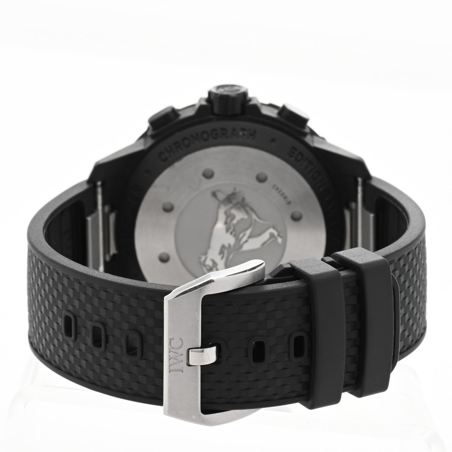 Stainless Steel Rubber 44mm Aquatimer Chronograph Automatic Watch Black IW379502