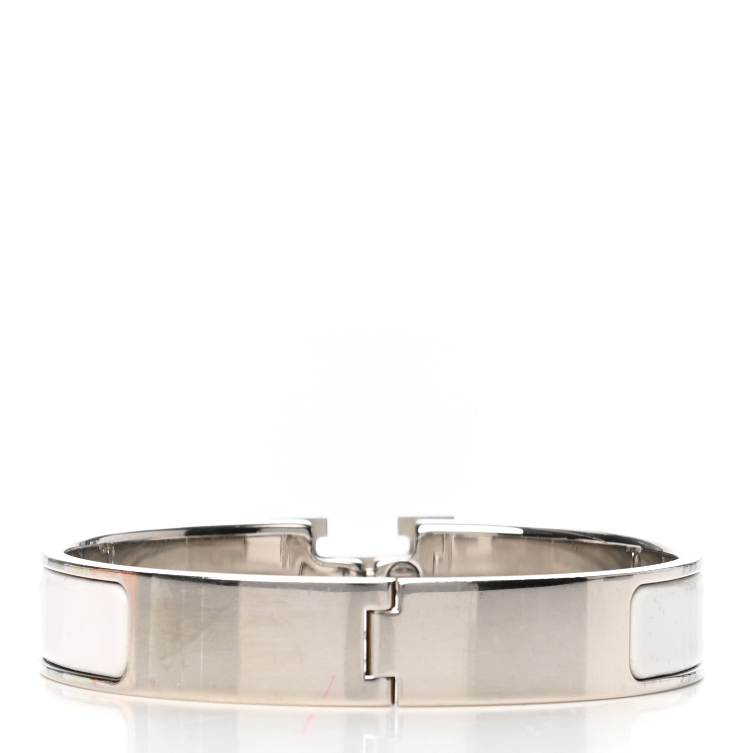 Hermes Enamel Narrow Clic Clac H Bracelet GM White 3 of 5