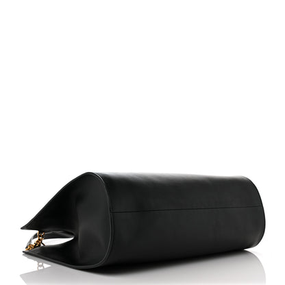 Salvatore Ferragamo Calfskin Gancini Trifolio Tote Bag Black 4 of 10