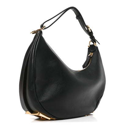 Fendi Vitello Grace Matte Small Fendigraphy Hobo Bag Black 2 of 9