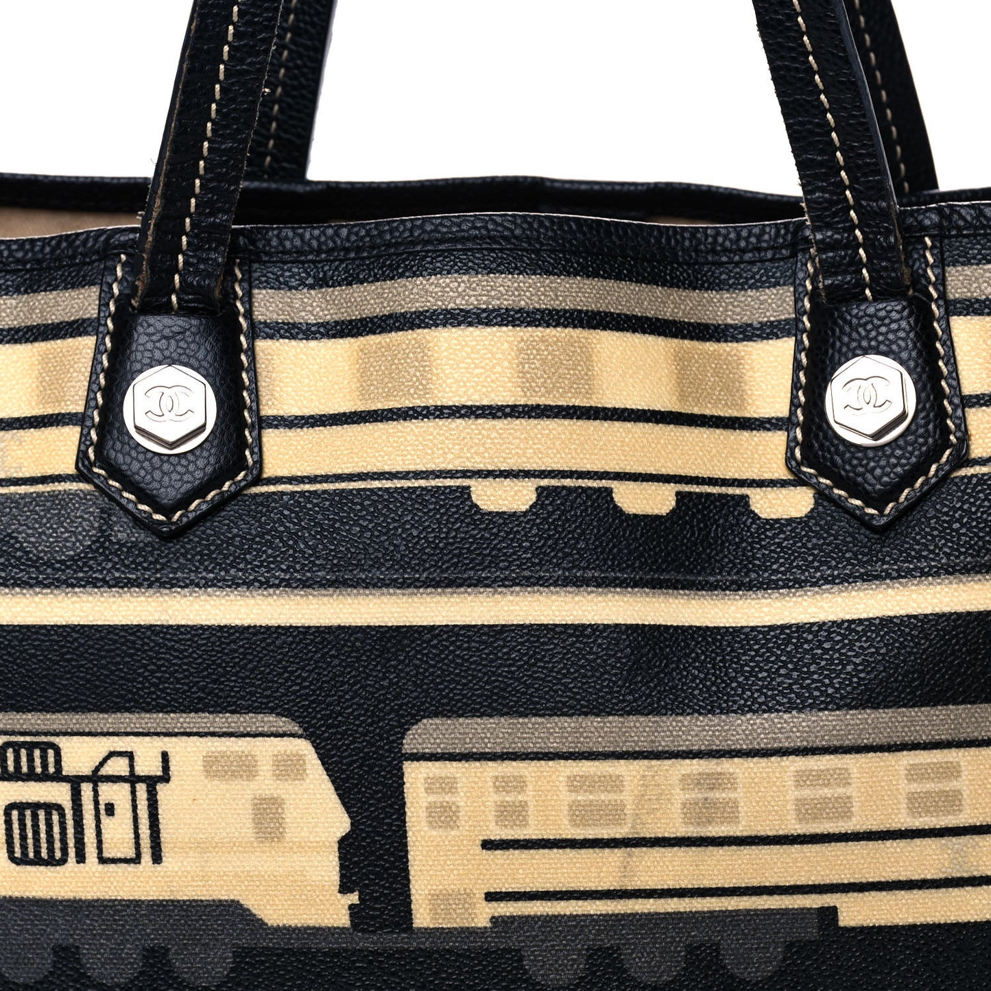 Coated Canvas Le Train Bag Black