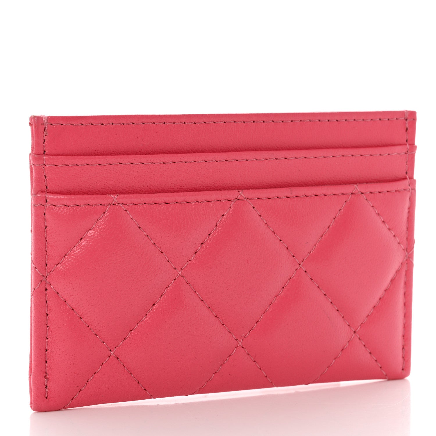 Chanel Lambskin Plexiglass Quilted Coco Love Card Holder Pink 2 of 8