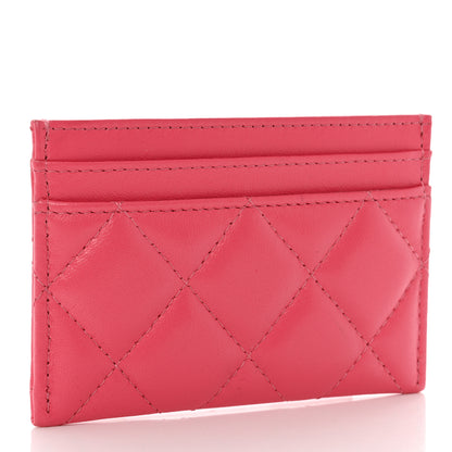 Chanel Lambskin Plexiglass Quilted Coco Love Card Holder Pink 2 of 8