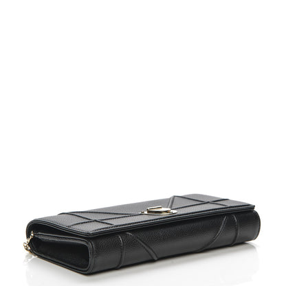Christian Dior Grained Calfskin Diorama Croisiere Chain Wallet Black 4 of 7