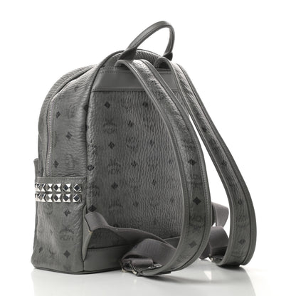 MCM Visetos Small Side Stud Stark Backpack Phantom Grey 3 of 14