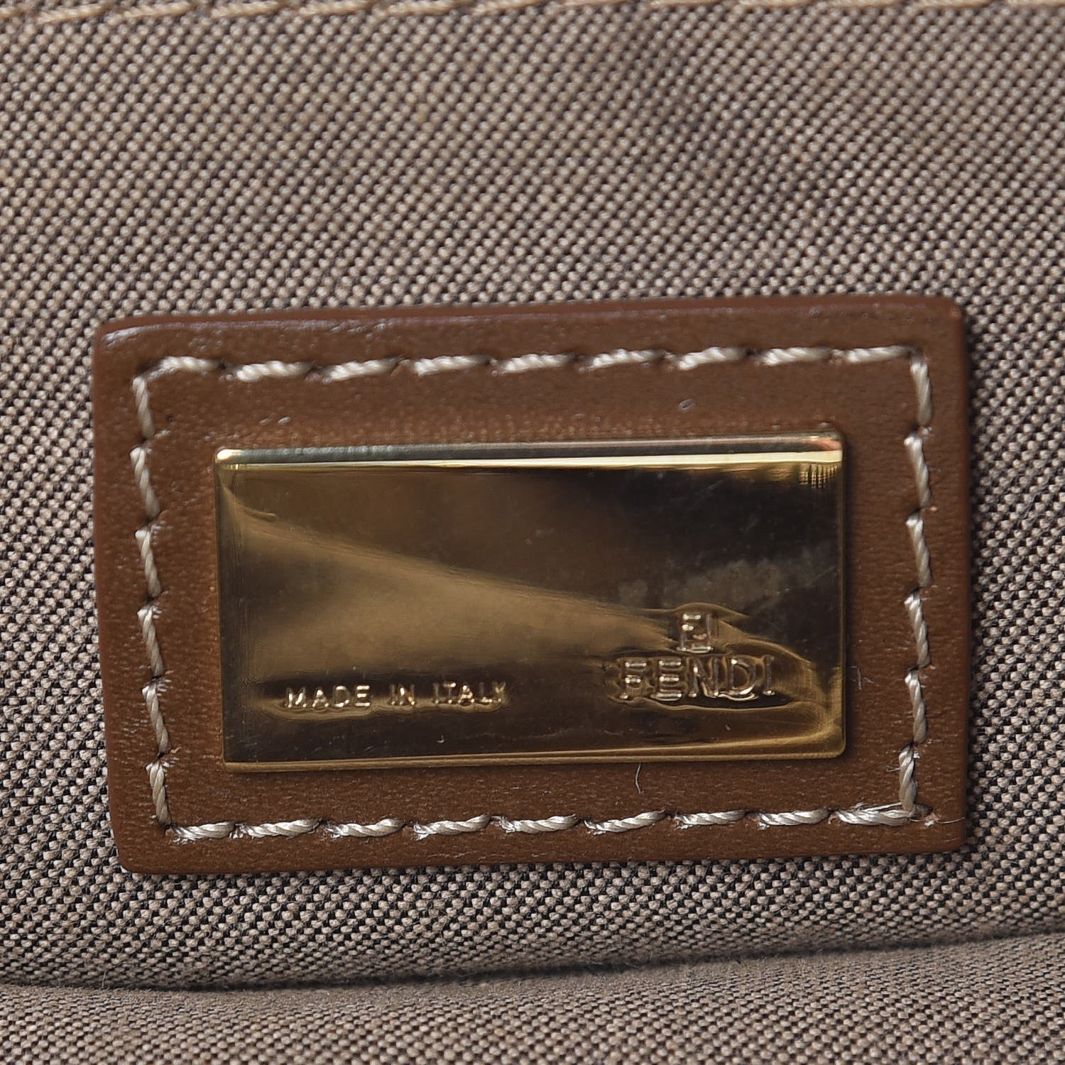 Fendi Zucchino Cuoio Chef Hobo Mogano Panna Fango 6 of 8