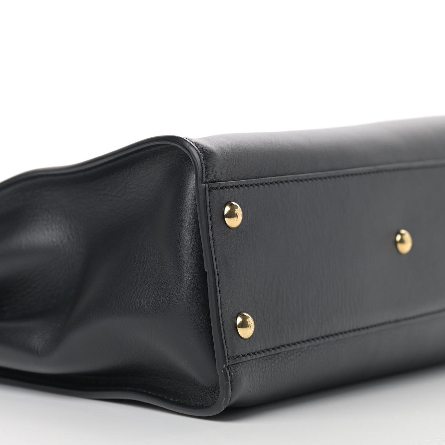 Vitello Seta Shiny Nappa Medium Peekaboo Iconic Satchel Black