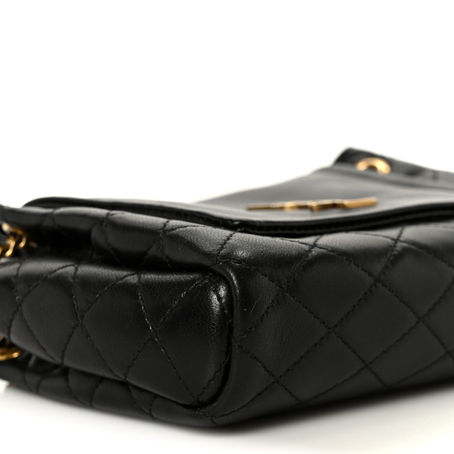 Lambskin Quilted Monogram Mini Nolita Black