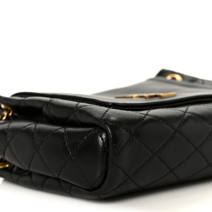 Saint Laurent Lambskin Quilted Monogram Mini Nolita Black 9 of 11