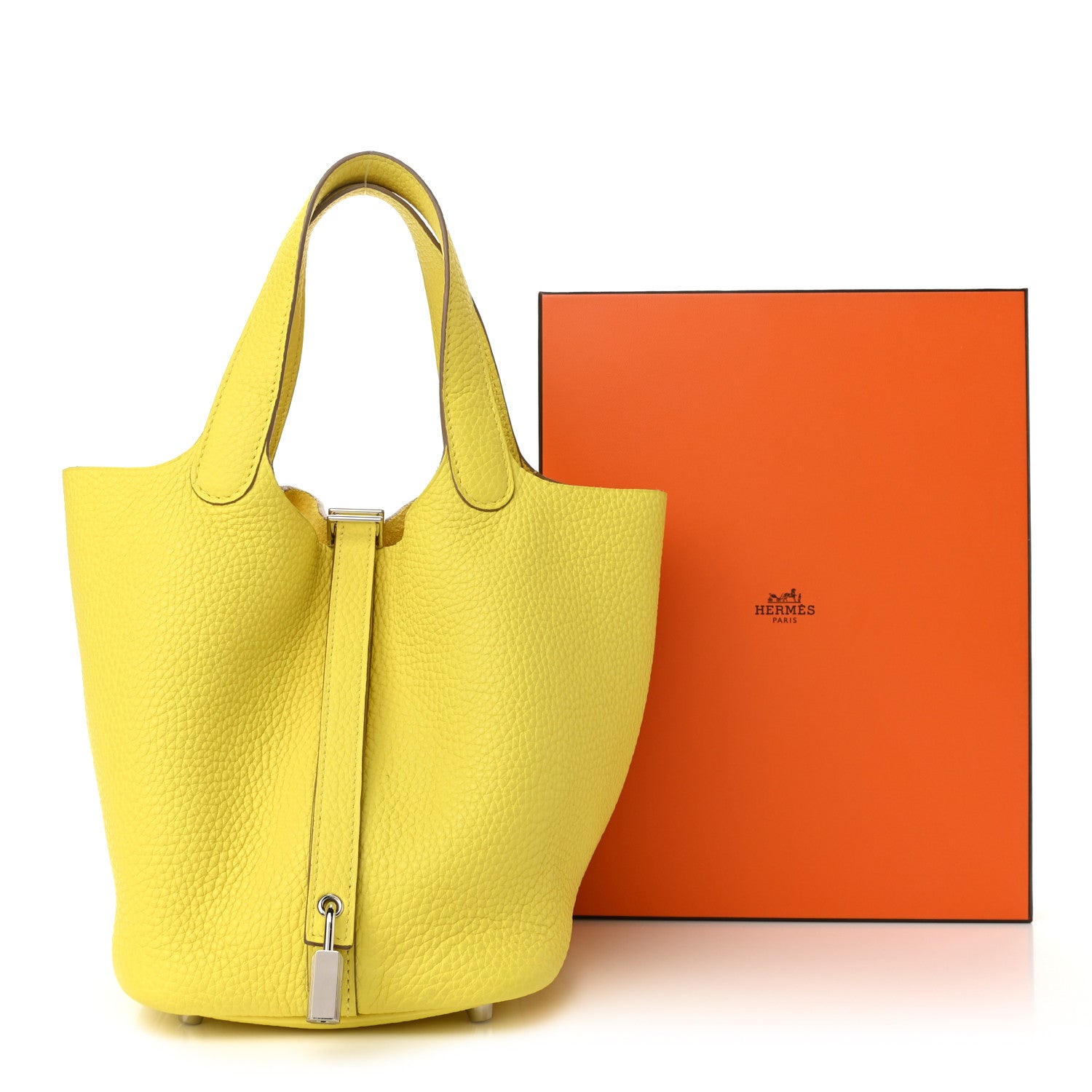 Hermes Taurillon Clemence Picotin Lock 18 PM Lime 11 of 11