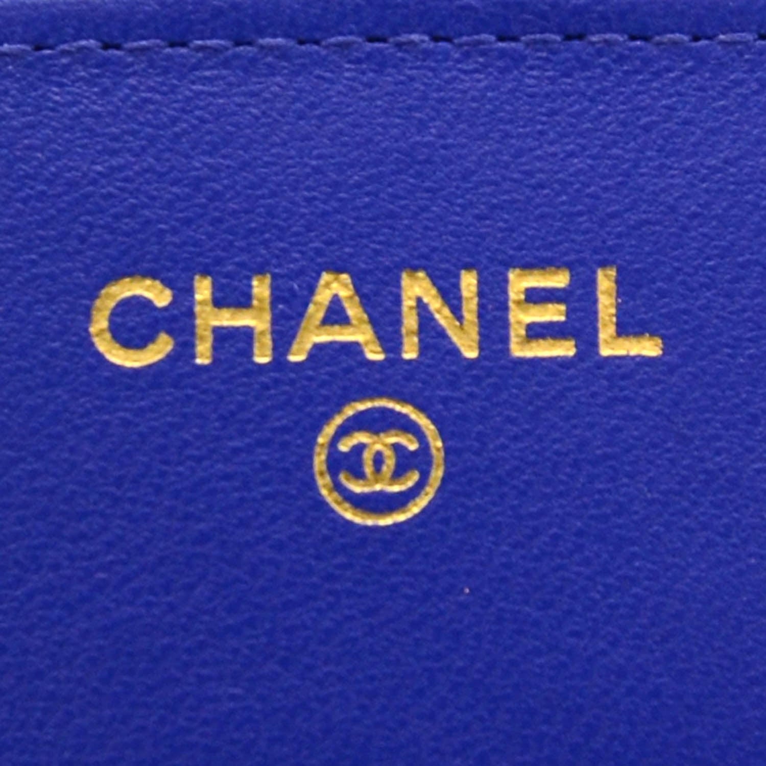 Chanel Lambskin Quilted Wallet On Chain WOC Royal Blue 6 of 10