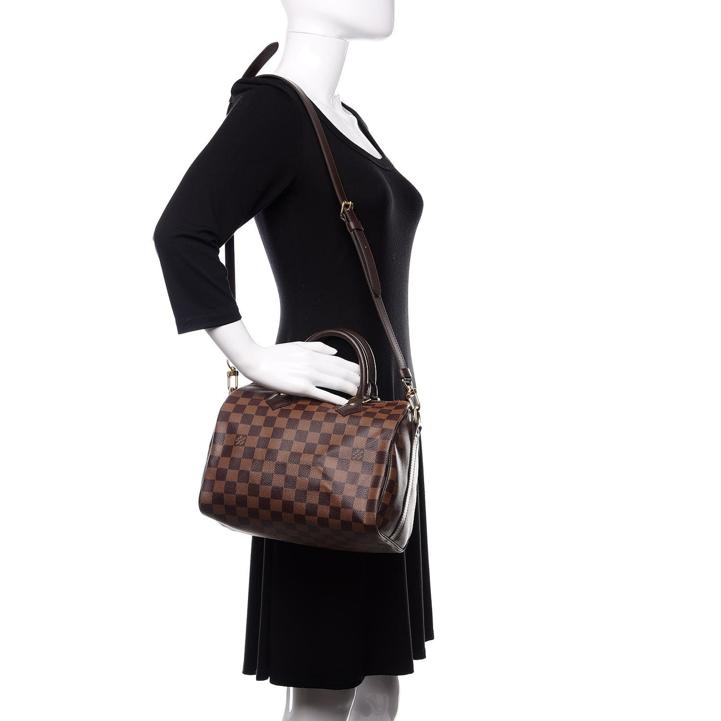 Damier Ebene Speedy Bandouliere 25