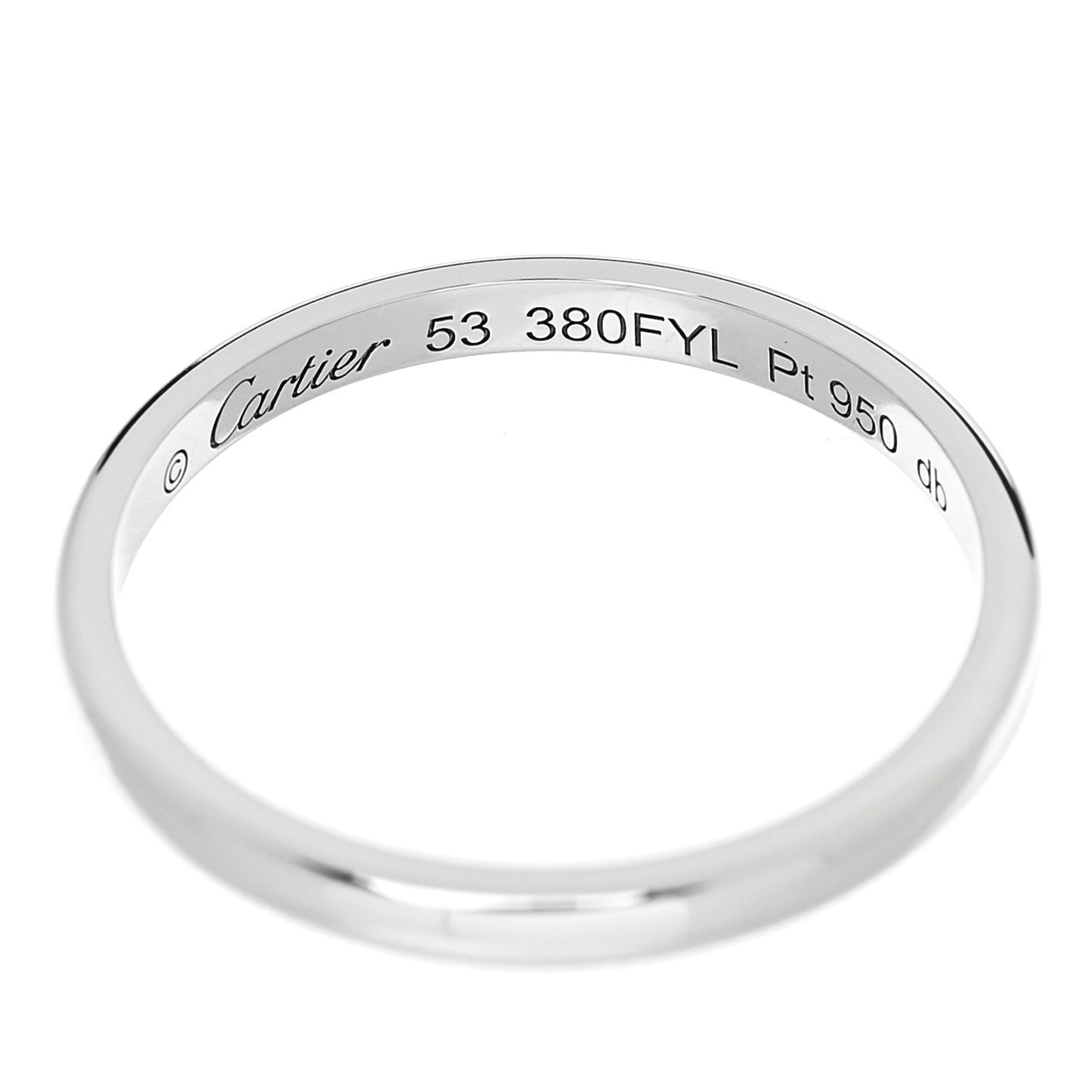 Platinum 2mm 1895 Wedding Band Ring 53 6.5