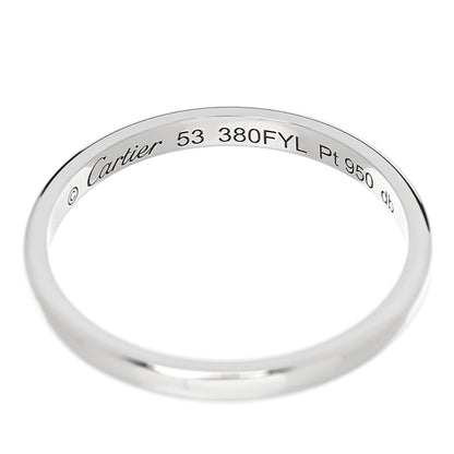 Cartier Platinum 2mm 1895 Wedding Band Ring 53 6.5 4 of 5