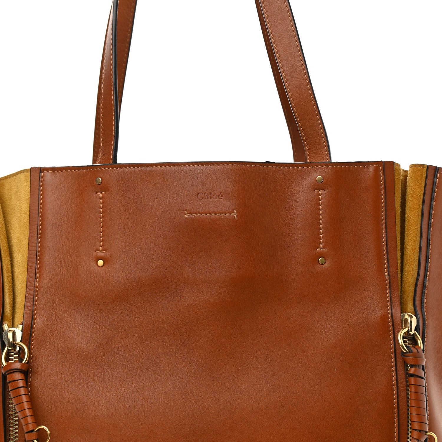 Chloe Smooth Calfskin Medium Milo Shopping Tote Caramel 8 of 12