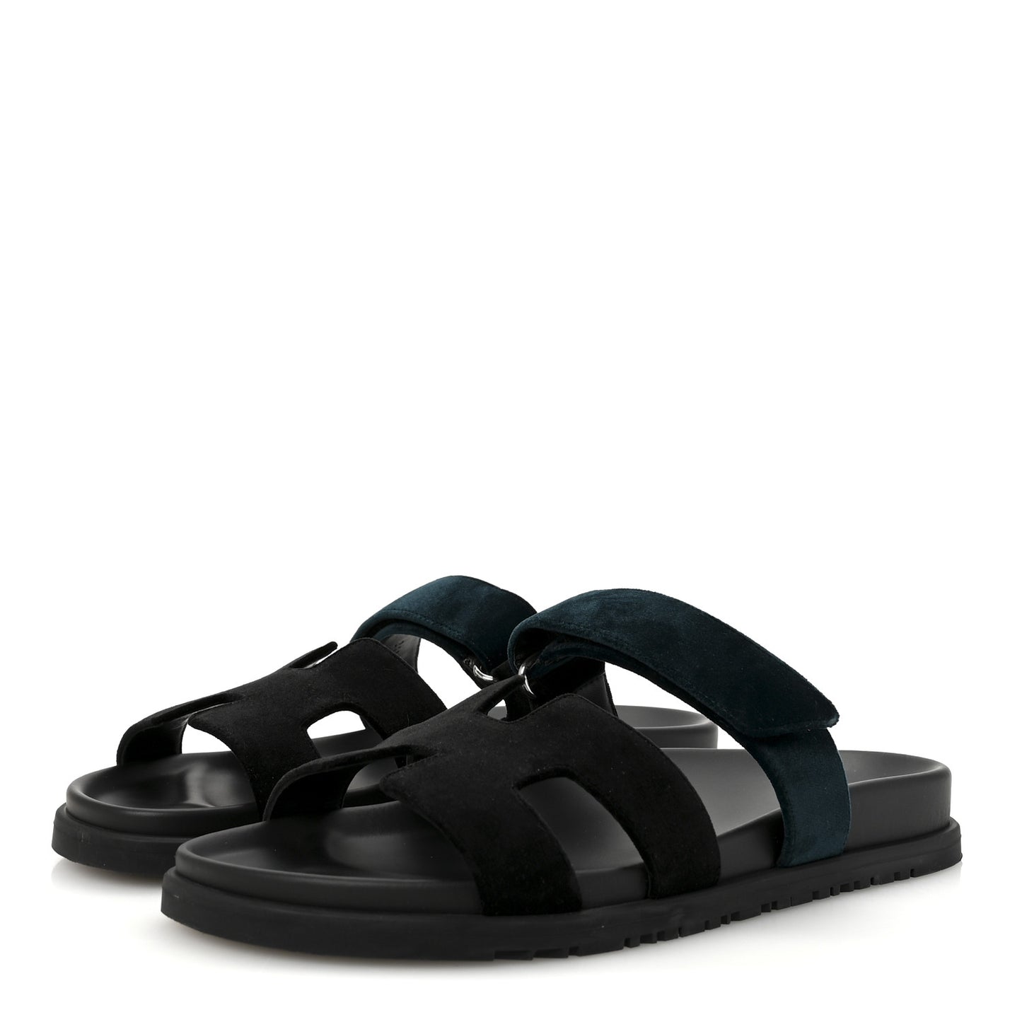 Velvet Womens Chypre Sandals 41 Black Vert Mousse