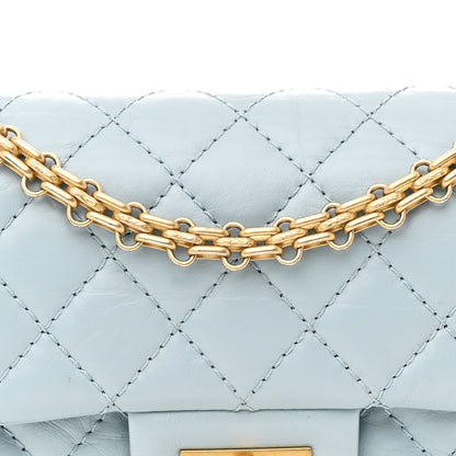 Chanel Aged Calfskin Quilted 2.55 Reissue Mini Flap Light Blue 8 of 11