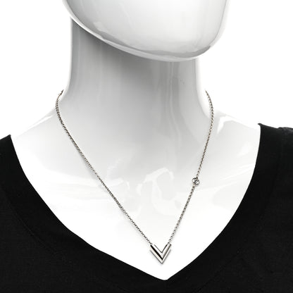 Louis Vuitton Metal Essential V Supple Necklace Silver 2 of 4