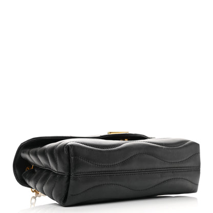 Louis Vuitton Calfskin LV New Wave Chain Bag Black 4 of 9
