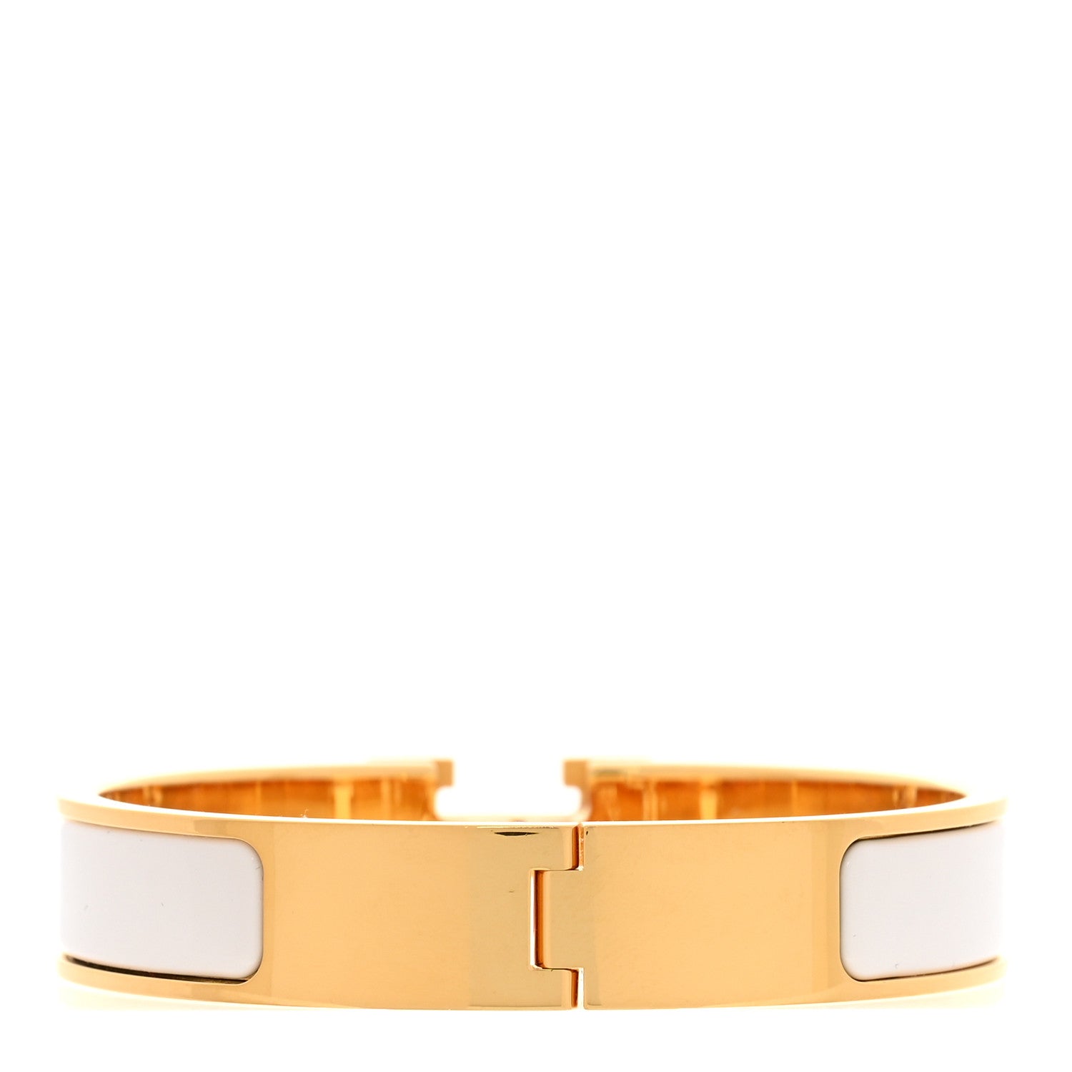 Hermes Enamel Narrow Clic Clac H Bracelet PM White 3 of 5