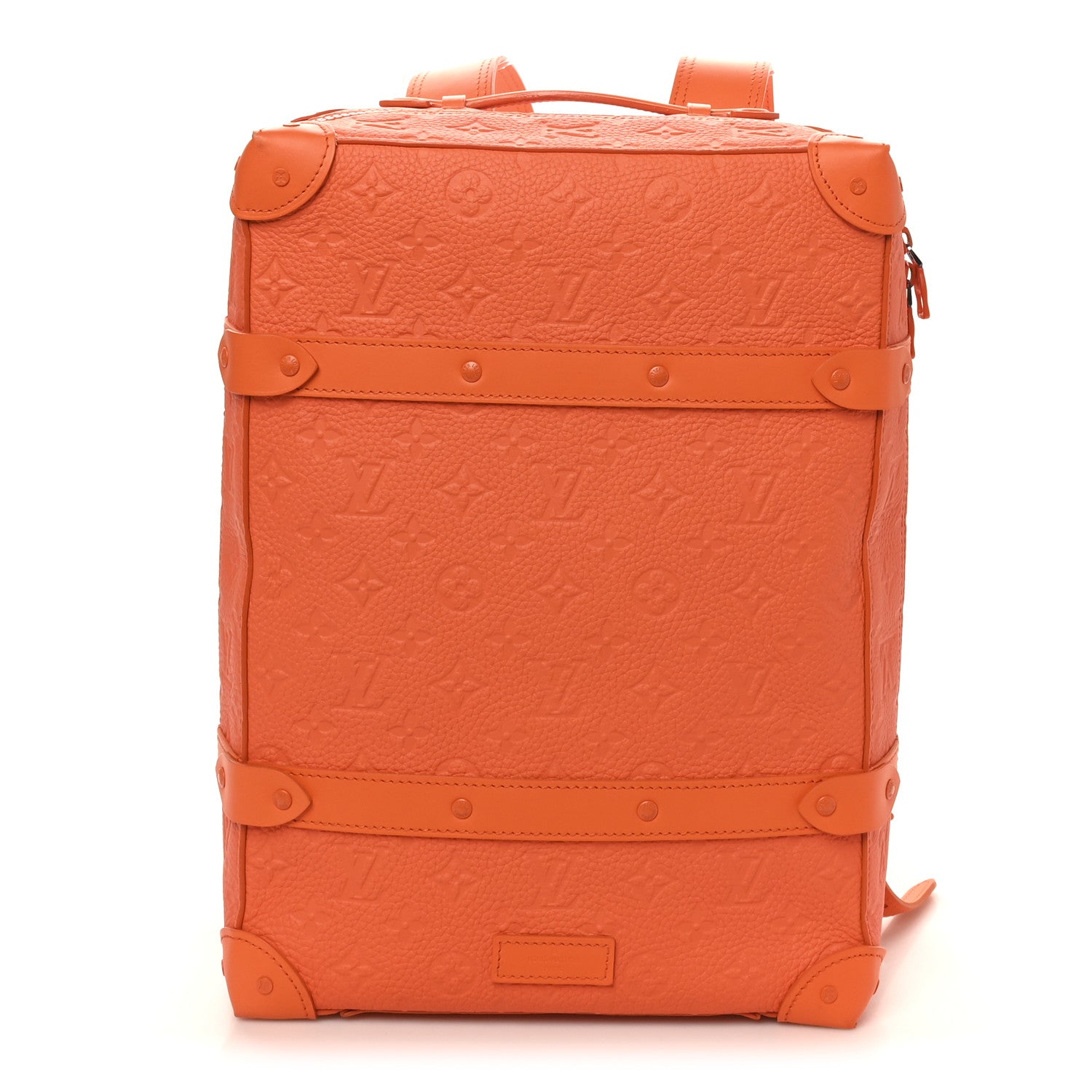 Louis Vuitton Taurillon Empreinte Soft Trunk Backpack PM Orange 1 of 9
