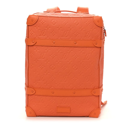 Louis Vuitton Taurillon Empreinte Soft Trunk Backpack PM Orange 1 of 9