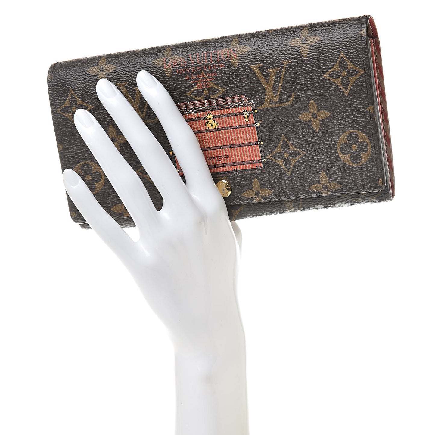 Monogram Trunks and Locks Sarah Wallet