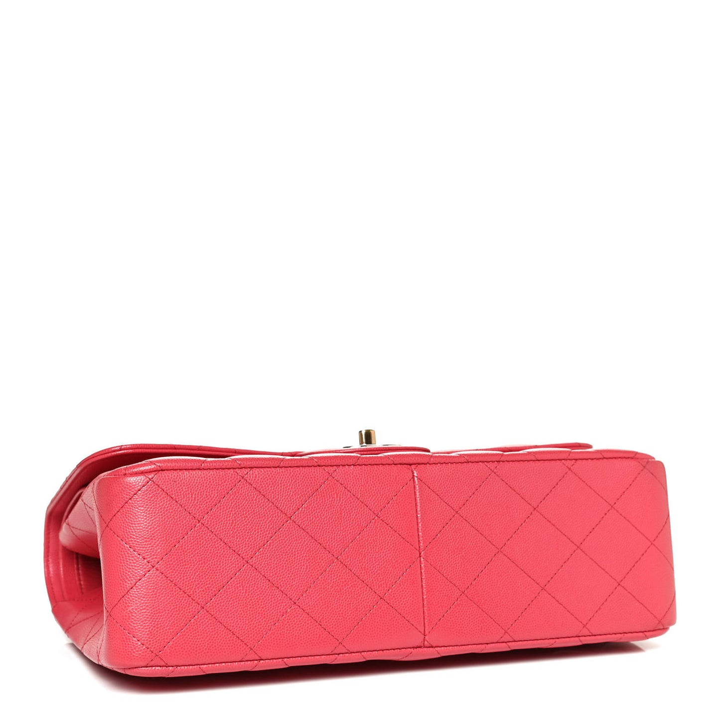 Caviar Quilted Jumbo Double Flap Dark Pink