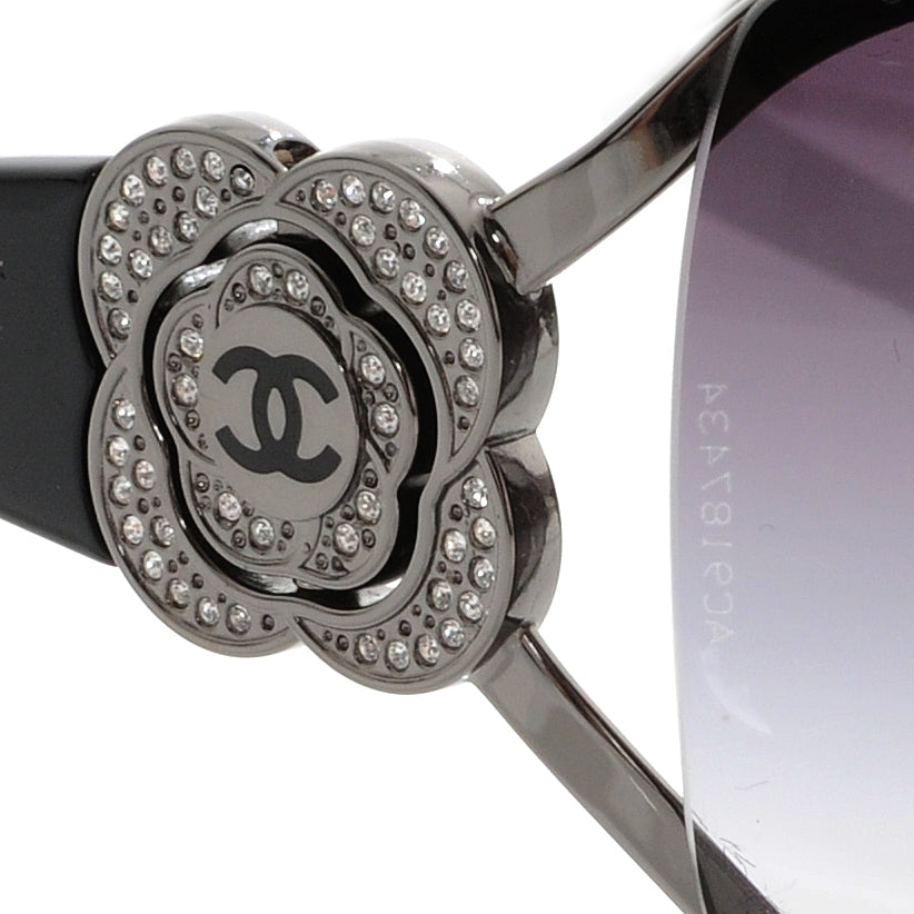 Chanel Crystal Camelia CC Sunglasses 4164 B 7 of 7