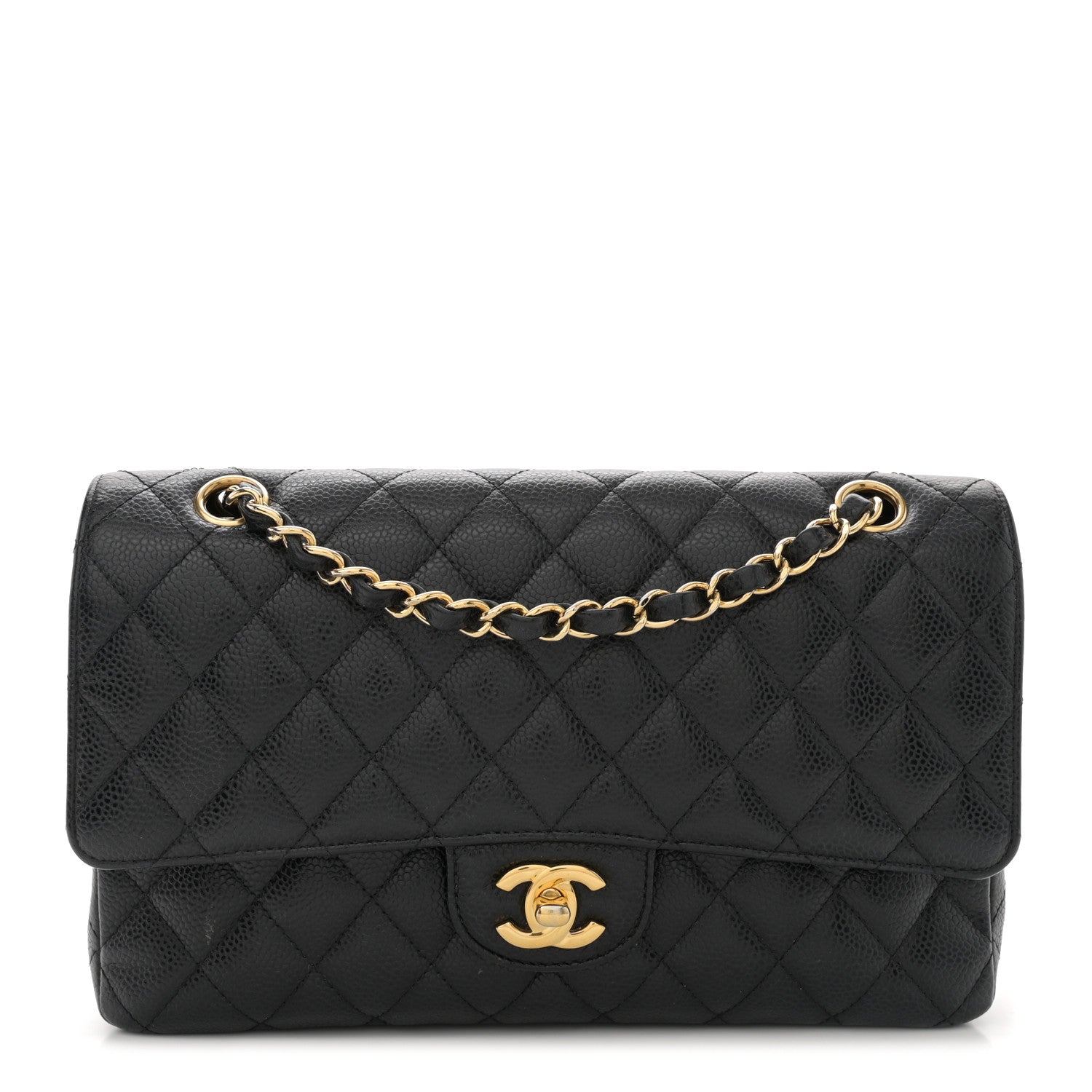 Chanel Caviar Quilted Medium Double Flap Black 1 of 12