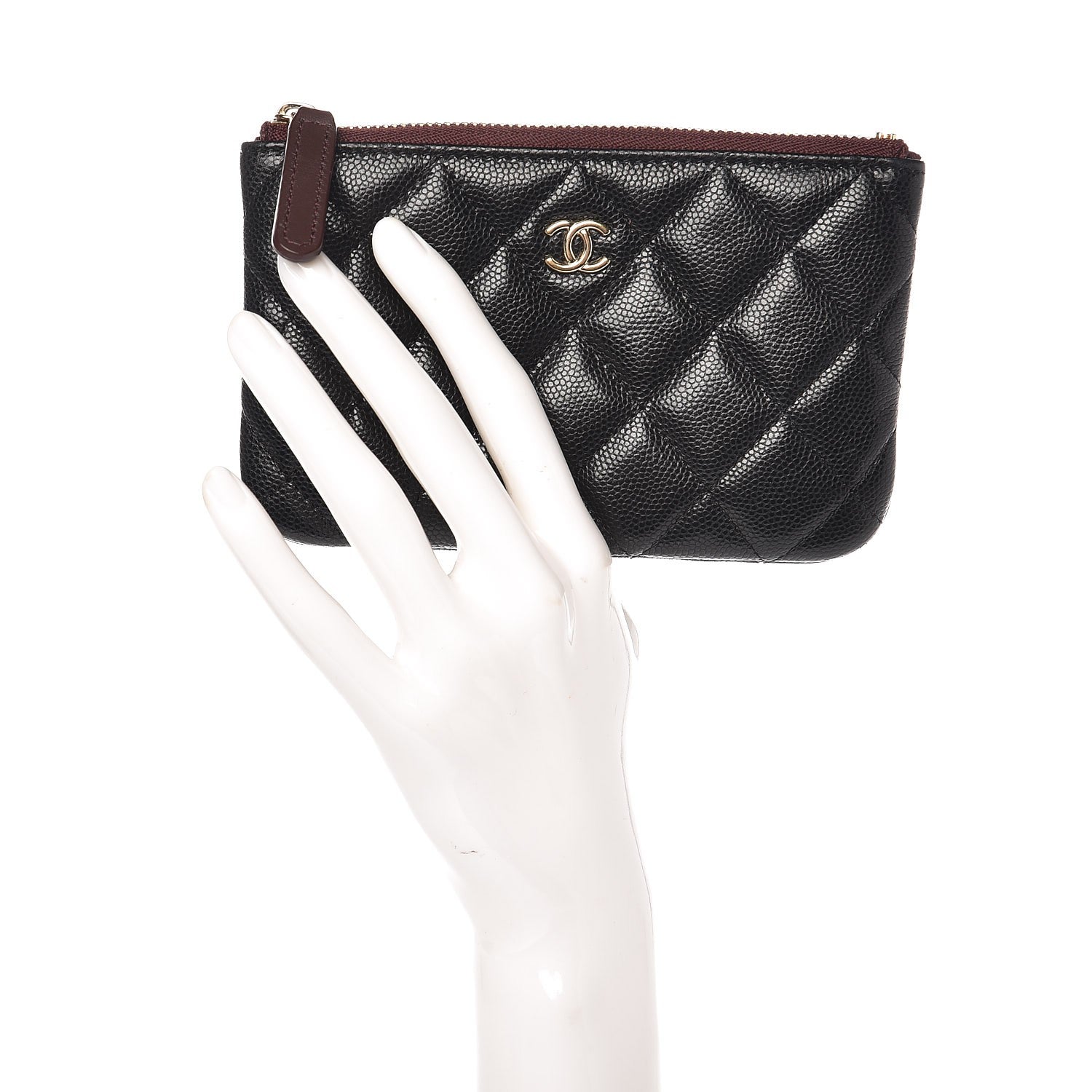 Chanel Caviar Quilted Small Cosmetic Case Black 2 of 8