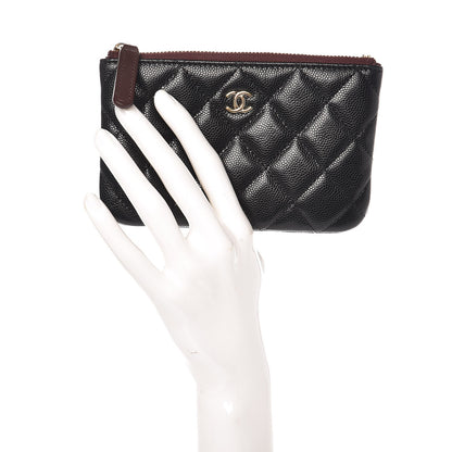 Chanel Caviar Quilted Small Cosmetic Case Black 2 of 8